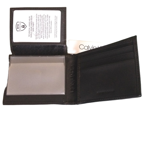 Cartera Calvin Klein Caballero Color Café Piel Diseño Original Regalo Para Hombre