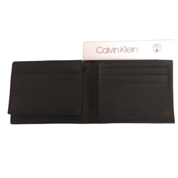 Cartera Calvin Klein Caballero Color Café Piel Diseño Original Regalo Para Hombre