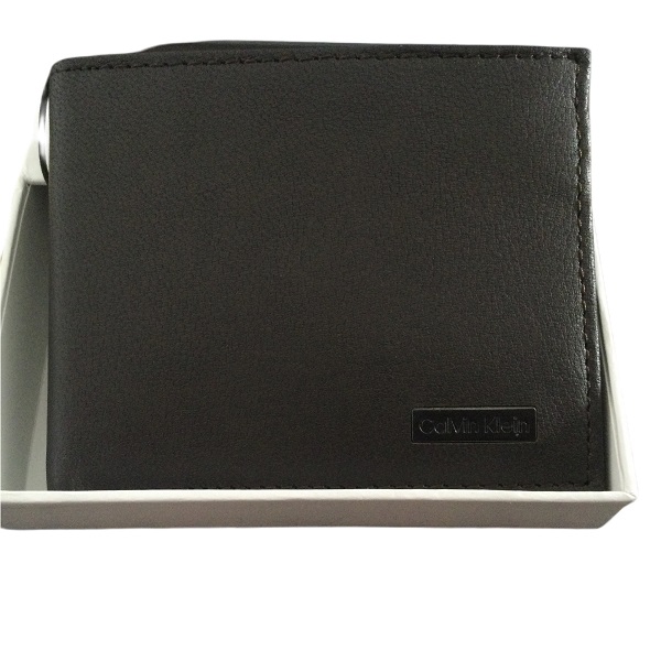 Cartera Calvin Klein Caballero Color Café Piel Diseño Original Regalo Para Hombre