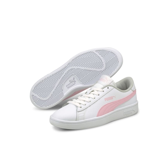 TENIS PUMA SMASH V2 JR BLANCO-ROSA/MUJER 365170 28