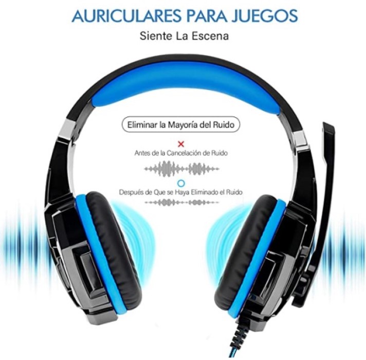 Audífonos Gamer Kotion Each G9000 Micrófono Y Luces Led