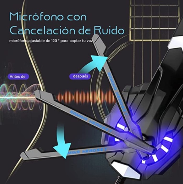 Audífonos Gamer Kotion Each G9000 Micrófono Y Luces Led