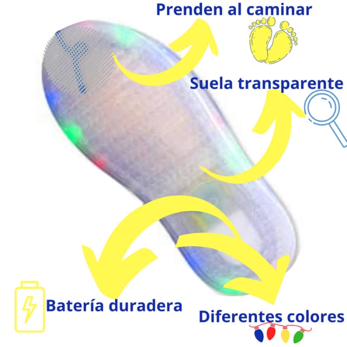 Sandalia de luces Led para niñas de personaje Unicornio Glitter