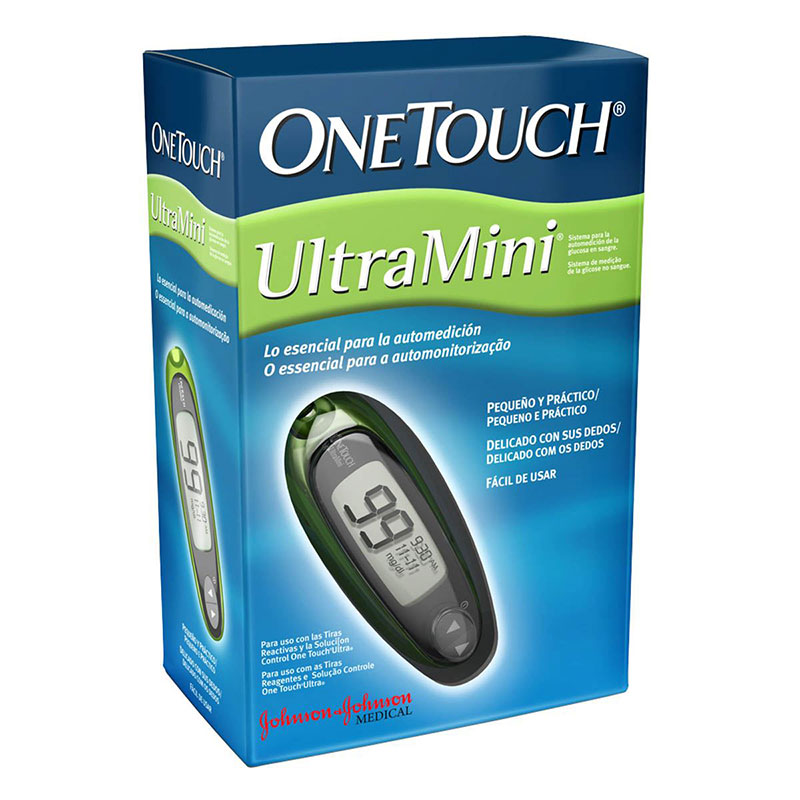 ONETOUCH GLUCOMETRO ULTRA MINI CON 10 TIRAS Y 10 LANCETAS