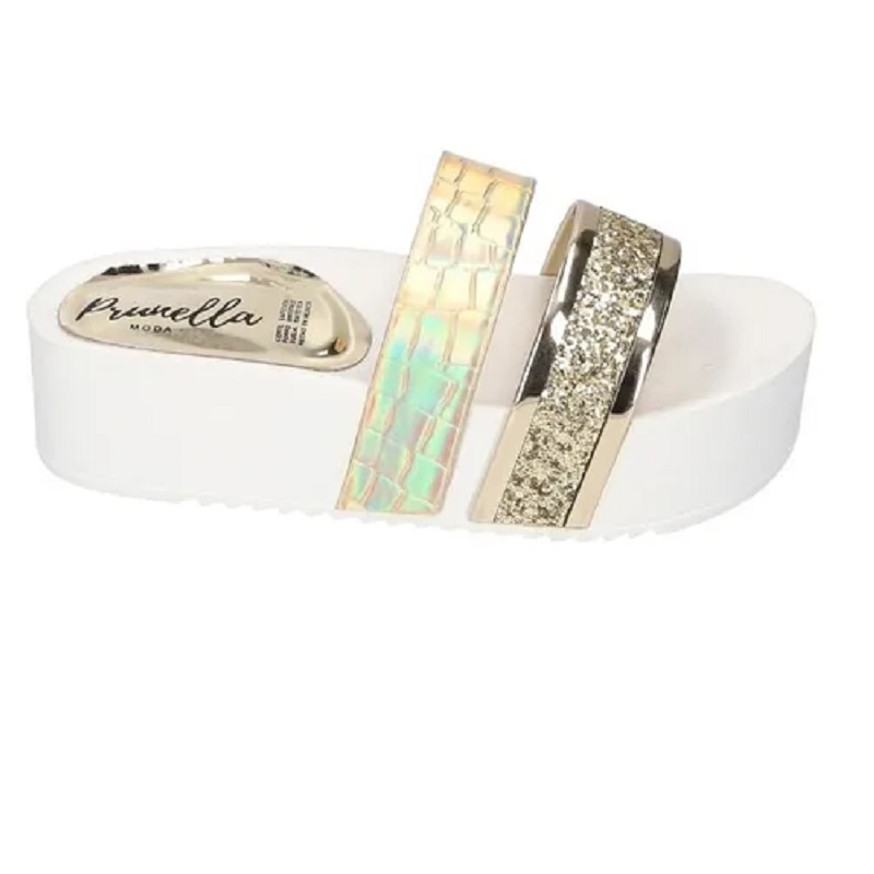 Sandalias Zapatos Mujer Tacon Zapatillas Plataforma 22 /z Dorado