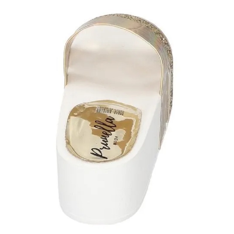 Sandalias Zapatos Mujer Tacon Zapatillas Plataforma 22 /z Dorado