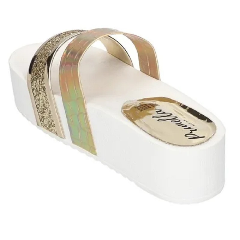 Sandalias Zapatos Mujer Tacon Zapatillas Plataforma 22 /z Dorado