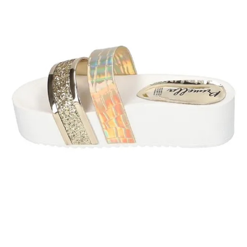 Sandalias Zapatos Mujer Tacon Zapatillas Plataforma 22 /z Dorado