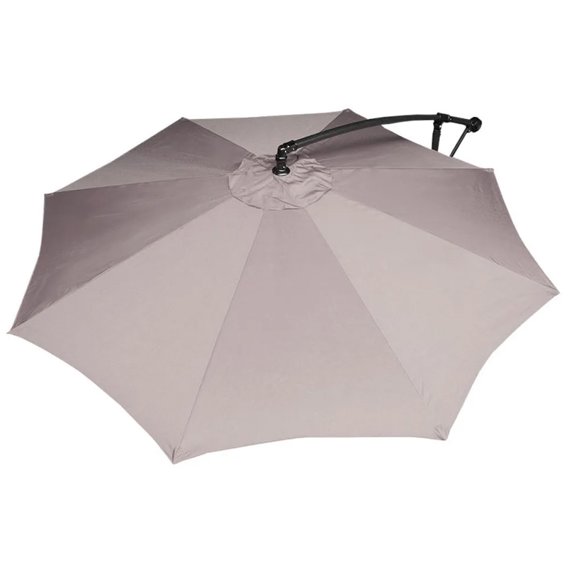 Sombrilla Lateral 3m Diametro Jardin Sol Exterior Gris