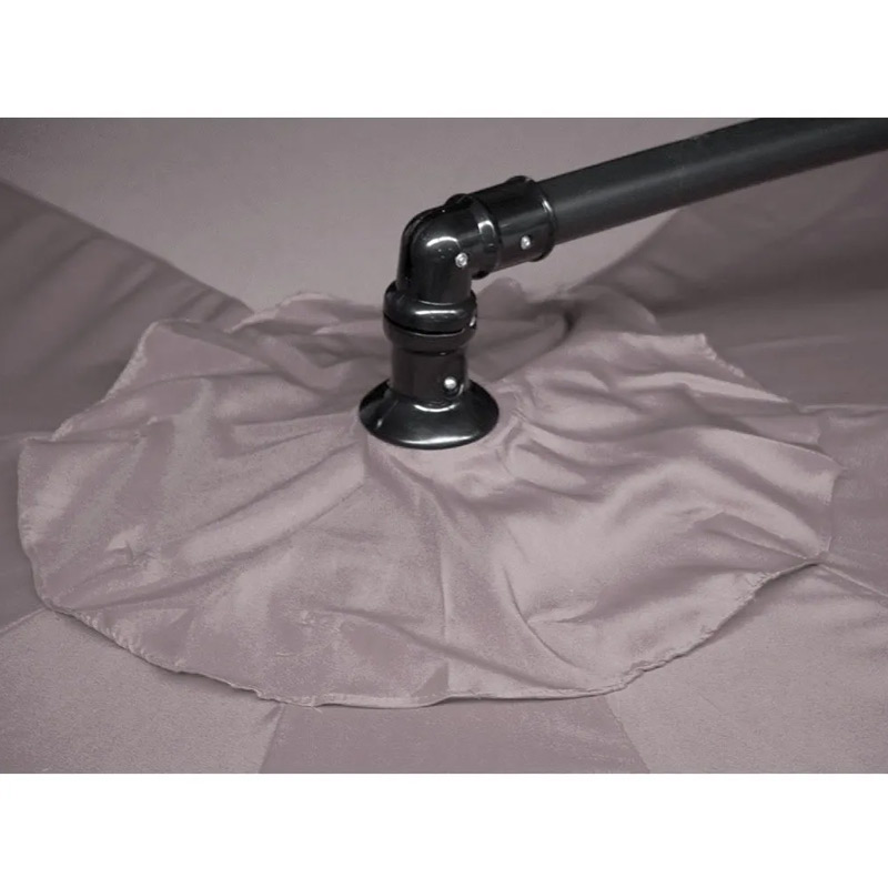 Sombrilla Lateral 3m Diametro Jardin Sol Exterior Gris