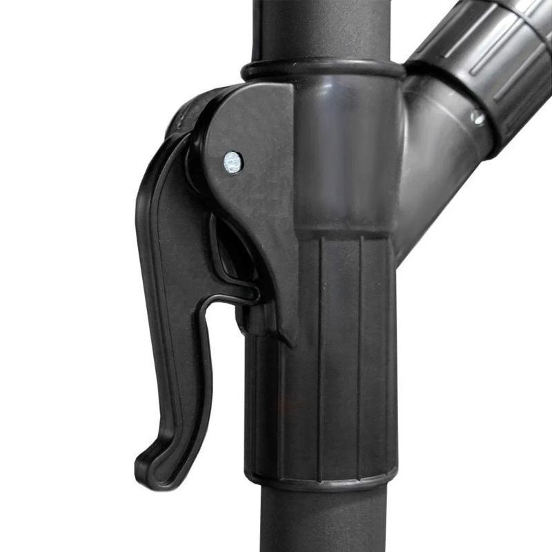 Sombrilla Lateral 3m Diametro Jardin Sol Exterior Gris