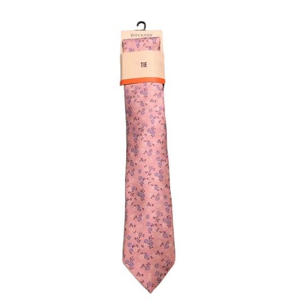 Corbata Caballero Elegante Rosa Con Flores Moderna