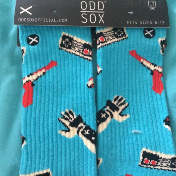 Calcetines Para Hombres Odd Sox Azul Figuras Gamers