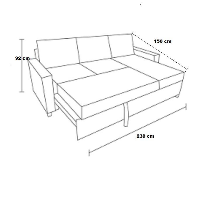 Sala Escuadra Convertible a Sofá cama 