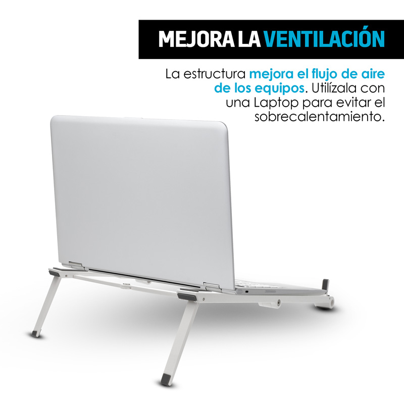 Soporte para Laptop Tablet y Celular Plegable 3 en 1 Redlemon