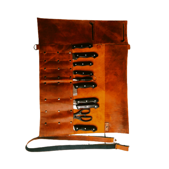 Estuche de Cuero Piel Chef Parrillero
