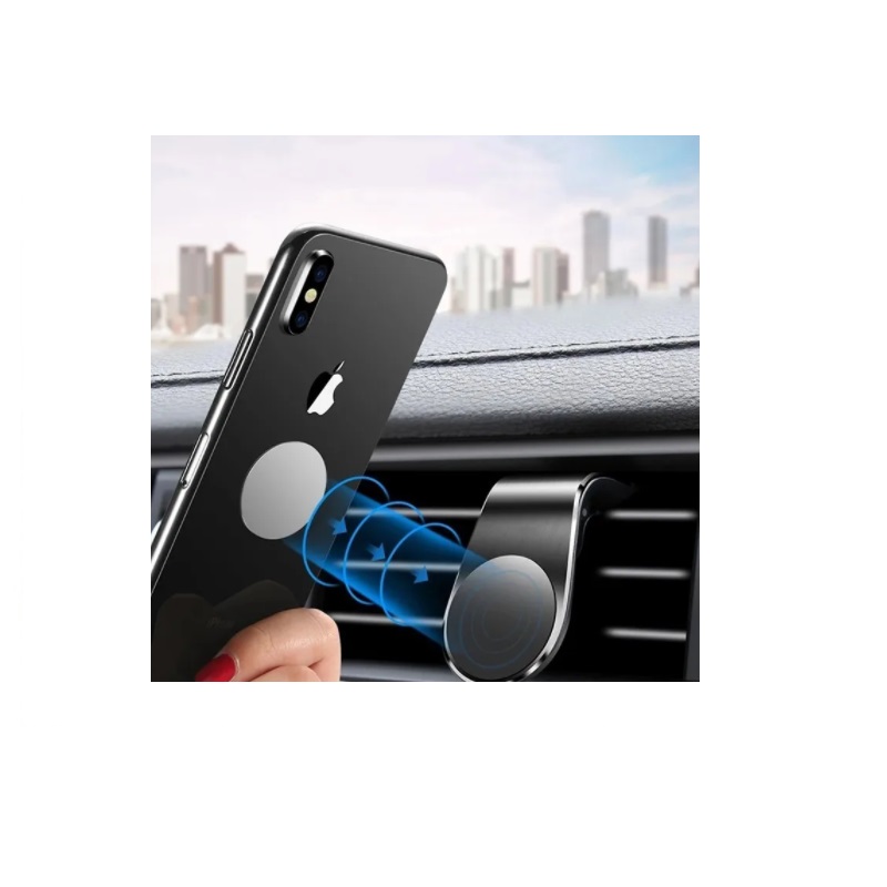Soporte De Celular Magnético Para Auto Porta Teléfono Imán. Negro
