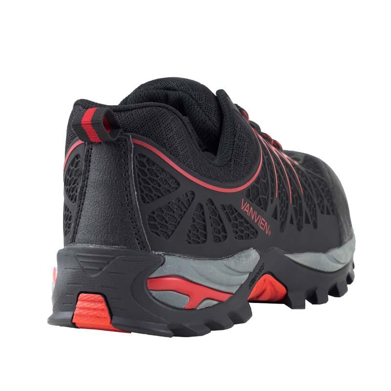 TENIS INDUSTRIALES VAN VIEN CASQUILLO POLICARBONATO DIELECTRICO VVFI0005 NEGRO ROJO