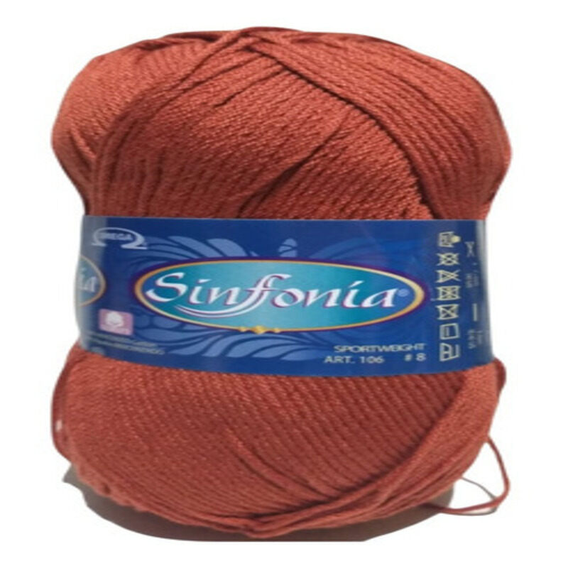 Hilaza Sinfonia Estambre Hilo Mayoreo 100g Kit 5 Pzas / ladrillo