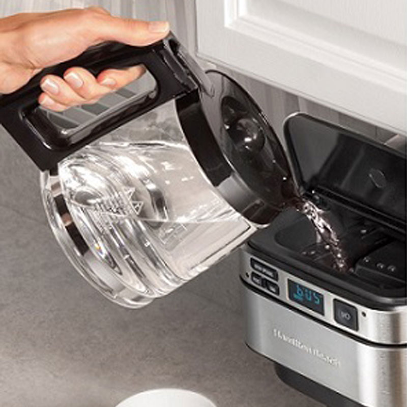 Cafetera Programable Fácil Acceso 12 tazas, Negra, Hamilton Beach 46310