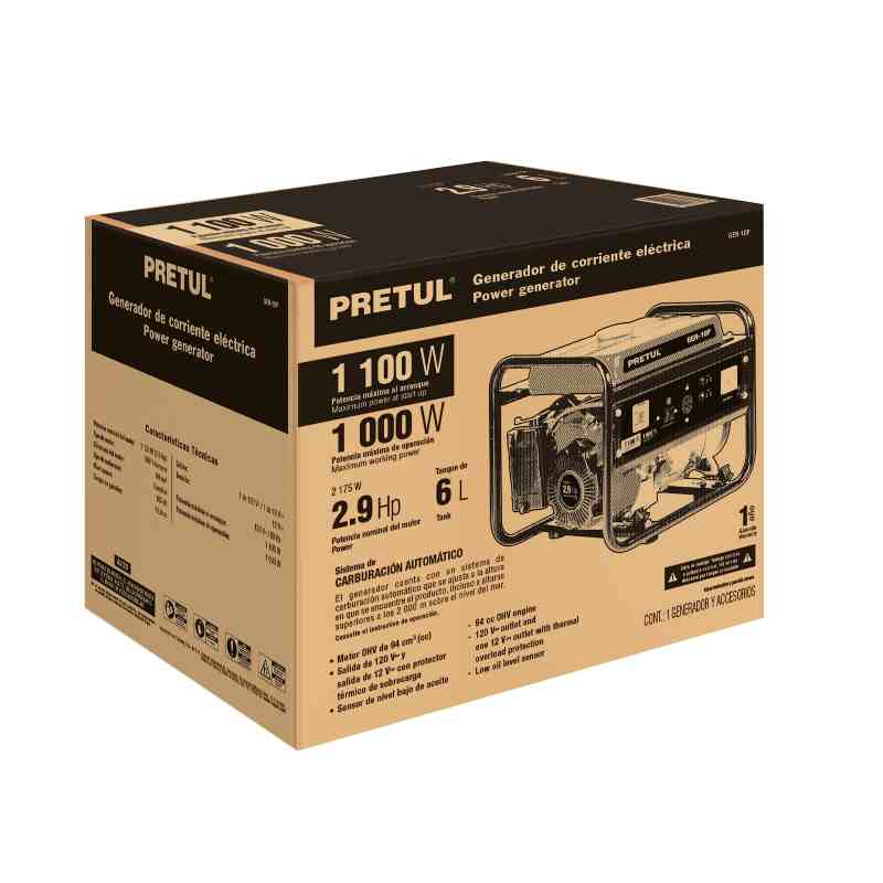 Planta De Luz Movil Generador Eléctrico A Gasolina, 1,000 W