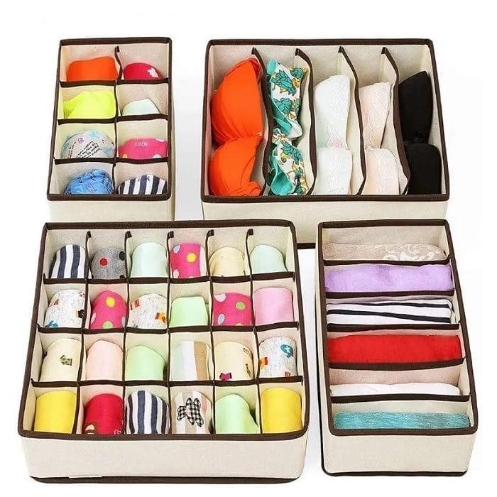 4 Organizadores Para Cajones Ropa Interior Facilita El Orden