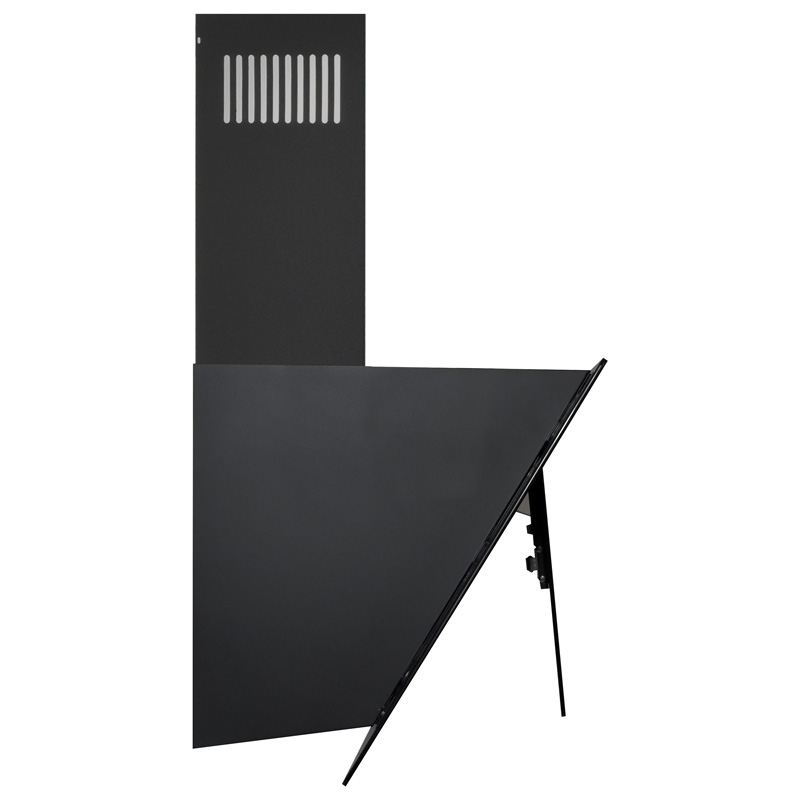 Campana extractora de cocina de 90cm SUPRA BARI con cristal templado en color negro