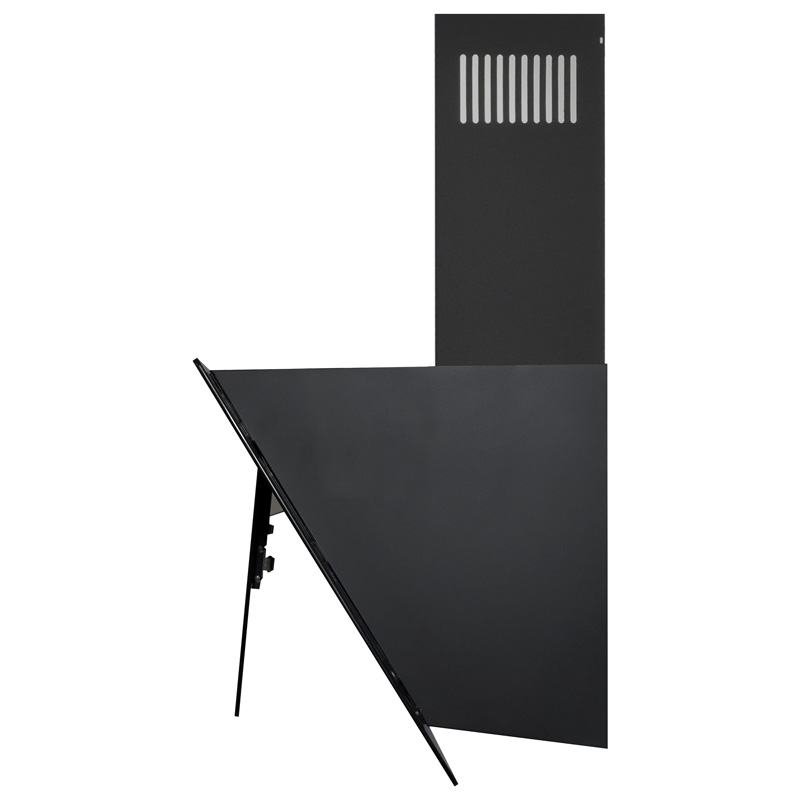 Campana extractora de cocina de 90cm SUPRA BARI con cristal templado en color negro