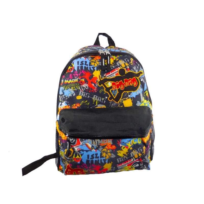Mochila Juvenil Lona Negra Urbana Escolar Con Luz Led Azas Ergonómicas