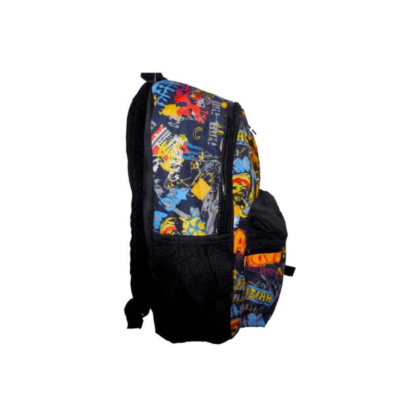 Mochila Juvenil Lona Negra Urbana Escolar Con Luz Led Azas Ergonómicas