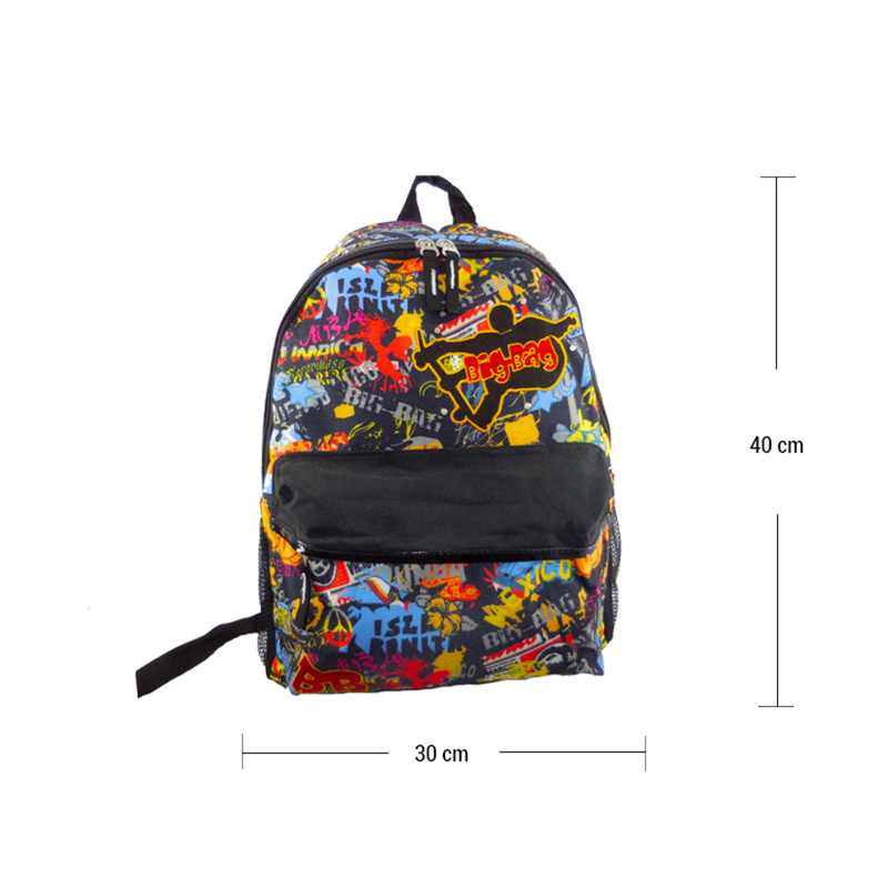 Mochila Juvenil Lona Negra Urbana Escolar Con Luz Led Azas Ergonómicas