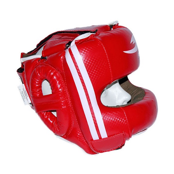 Careta Box Barra Fire Sports® Pvc Protector Cabeza Rojo