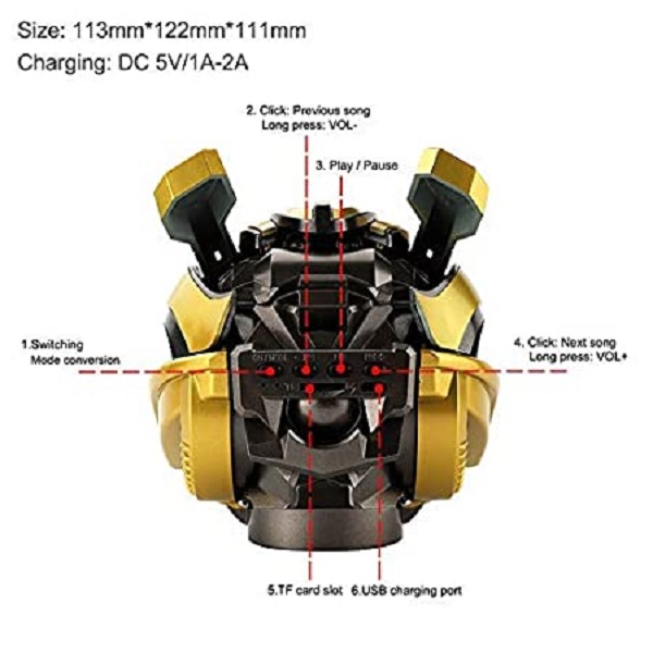 Bocina Bluetooth Transformers Bumblebee Inalámbrico