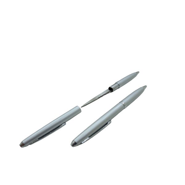 Pluma Abrecartas Discreta Gris
