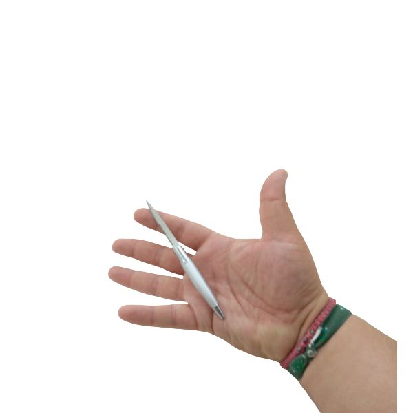 Pluma Abrecartas Discreta Gris