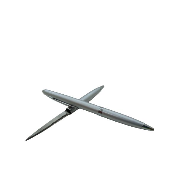 Pluma Abrecartas Discreta Gris