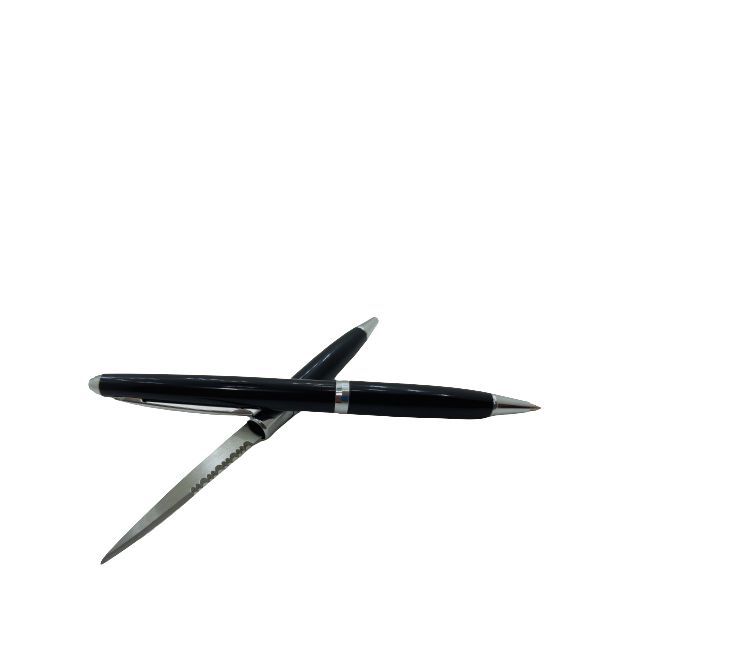 Pluma Abrecartas Discreta Negro