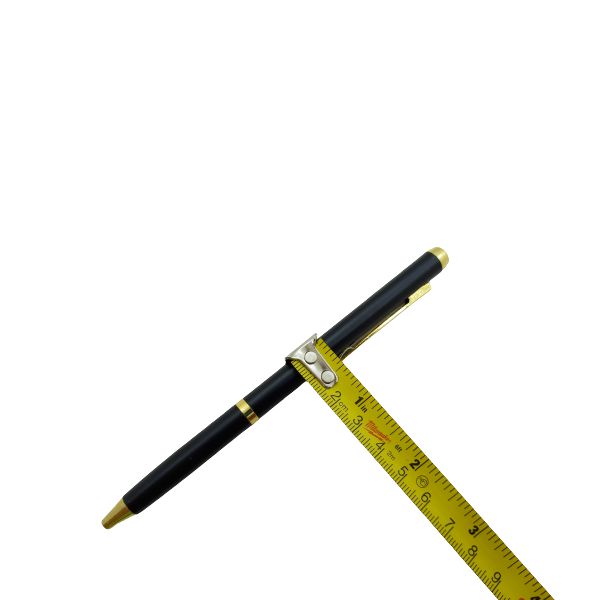 Pluma Abrecartas Lisa Discreta Negro Dorado