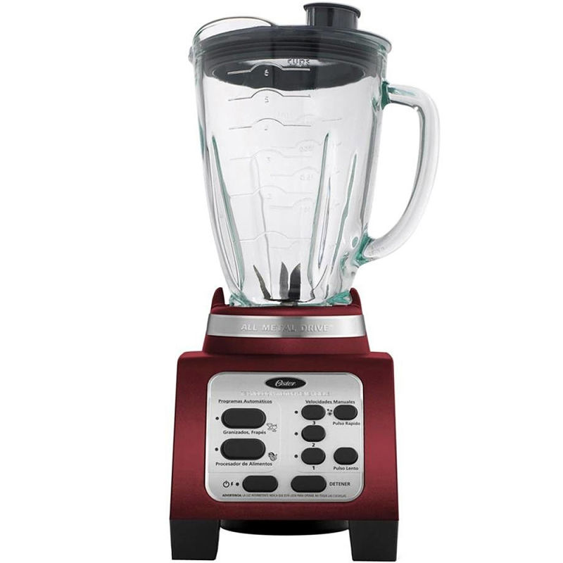 Licuadora Roja con Vaso de Vidrio de 1.5L OSTER BRLY07-R00-013