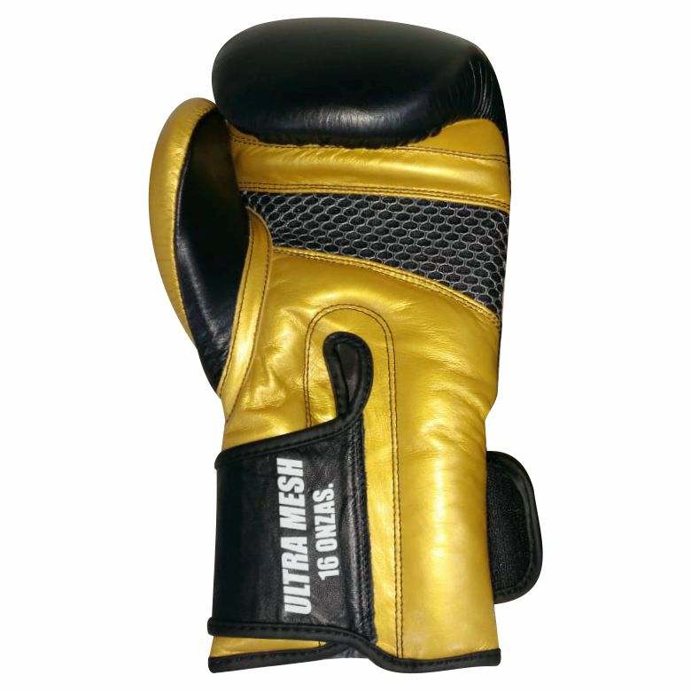 Guantes De Box Para Kickboxing Velcro 16 Oz Eo Safe Imports Esi-5572 Color  Dorado