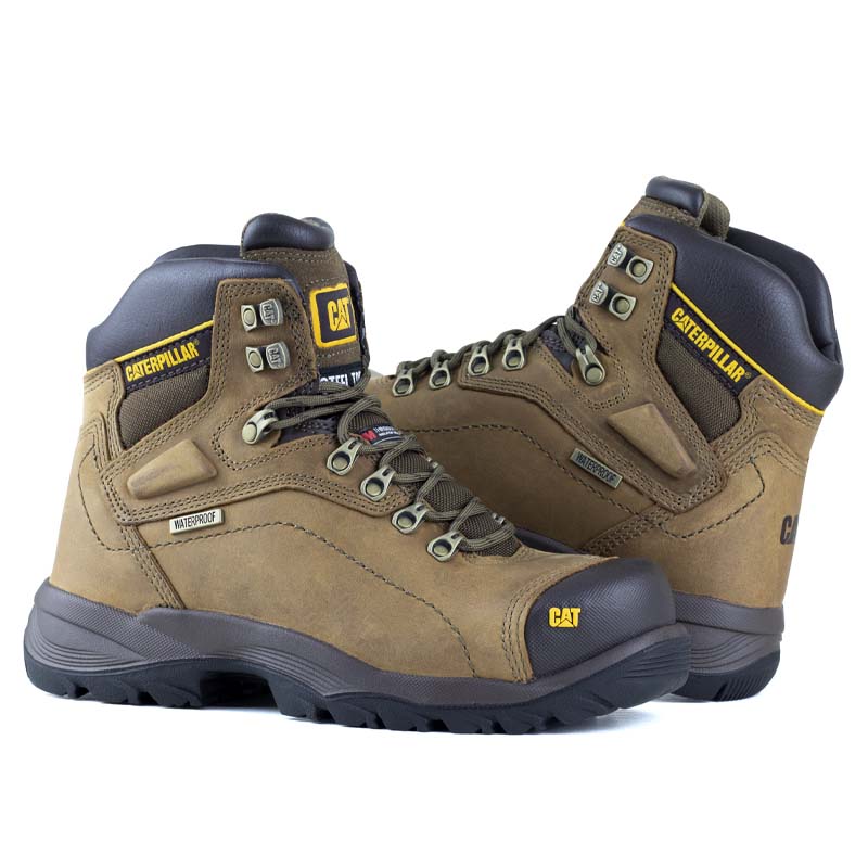 BOTAS CATERPILLAR INDUSTRIAL DE CABALLERO DIAGNOSTIC HI P89940 DARK BEIGE ORIGINAL