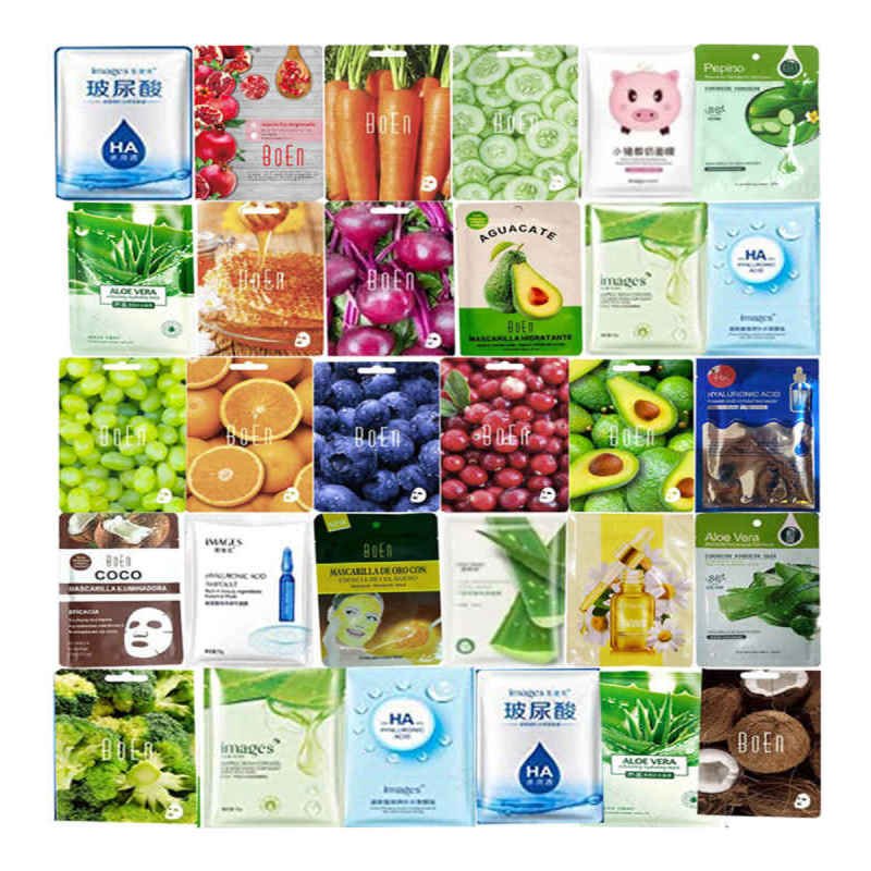 Acido Hialuronico  Colágeno 24k Mas 8 Mascarillas Faciales Coreanas  Surtido Mixto + Parches De Colágeno Para Ojos Y Labios