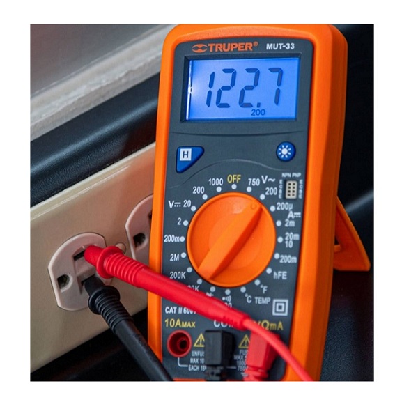 MULTIMETRO DIGITAL TRUPER PROFESIONAL PARA ELECTRICISTA ELECTRONICA