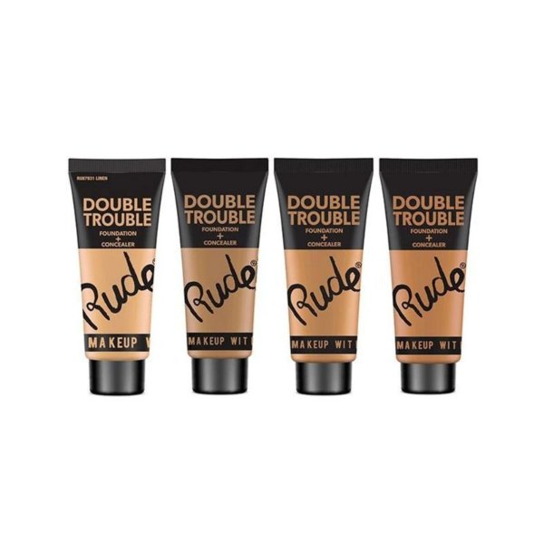 Double Trouble Base + Corrector 4 Tonos Rude Cosmetics