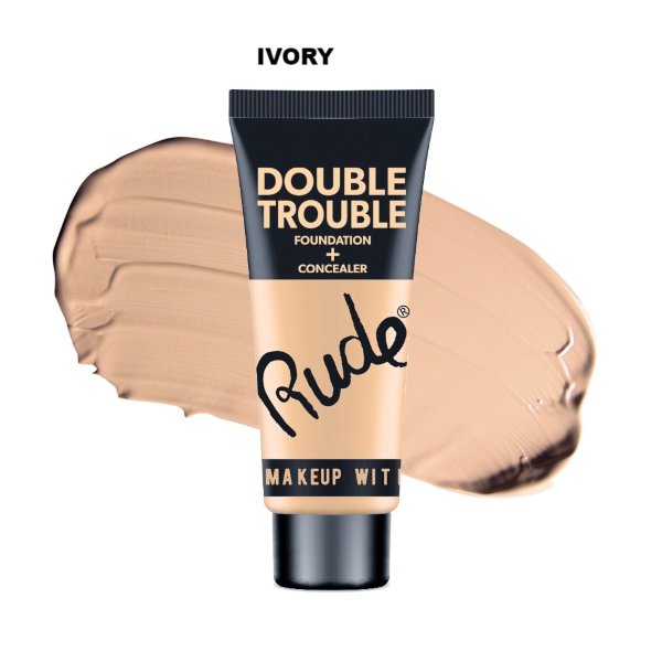 Double Trouble Base + Corrector 4 Tonos Rude Cosmetics