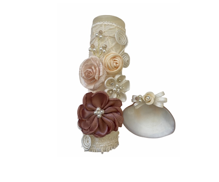 Vela para Bautizo de niña kit completo