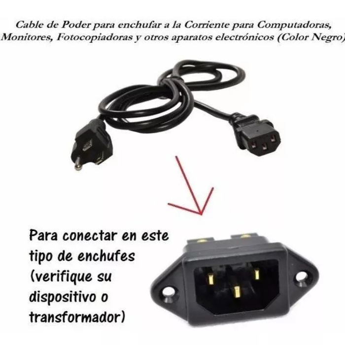 Cable Trifasico Corriente Pc Cpu Monitor