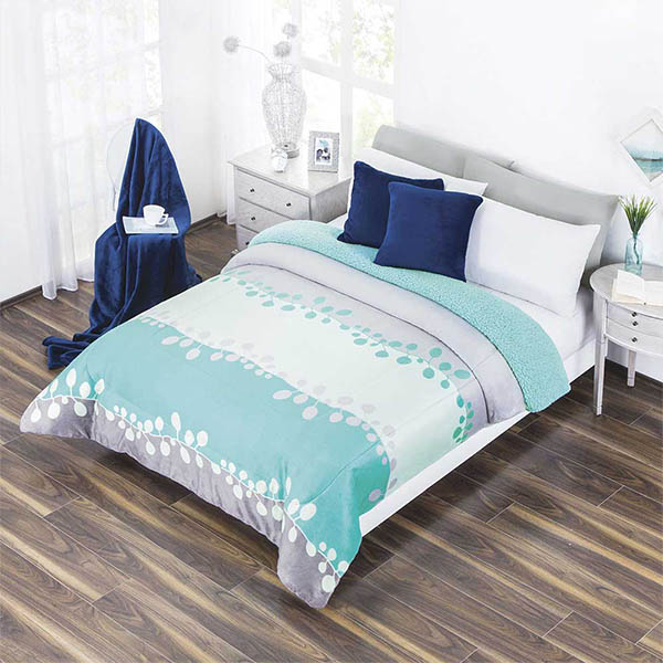 COBERTOR PACHICALIENTITO CAPRI  TURQUESA KING SIZE
