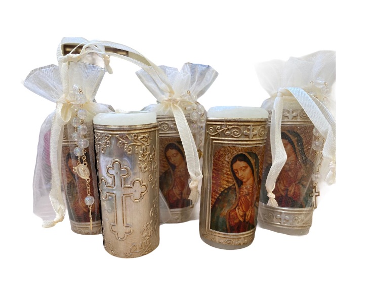 12 VELITAS RECUERDOS BAUTIZO, CONFIRMACION, BODA , CONFIRMACION, DEFUNCION 