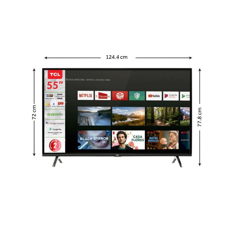 Pantalla TCL LED Smart TV de 55 pulgadas 4K/Ultra HD Modelo 55A435